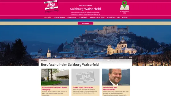 Website Screenshot: Jugendherberge BerufsschülerheWalserfeld Salzburg - Berufsschulheim Stadt Salzburg Walserfeld, Internat - Date: 2023-06-23 12:05:49