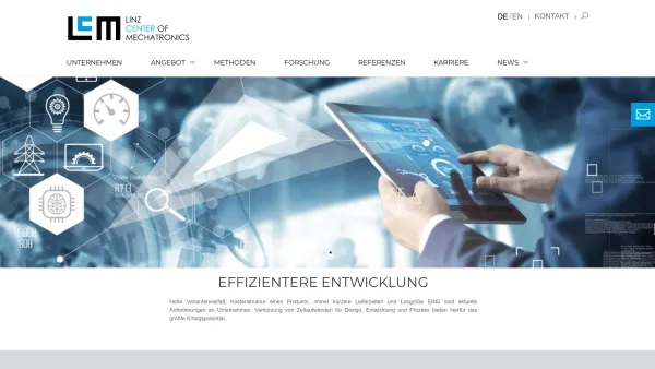 Website Screenshot: Linz Center of Mechatronics GmbH (LCM) - LCM - Linz Center of Mechatronics ist Ihr Partner für effiziente Entwicklung - Date: 2023-06-15 16:02:34