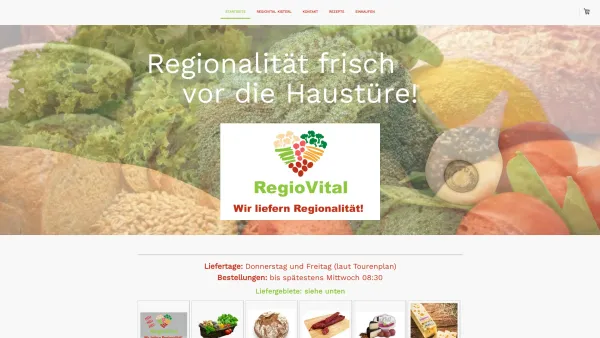 Website Screenshot: Lass dirs schmecken Familie Sieberer - RegioVital - wir liefern Regionalität - RegioVital - Date: 2023-06-15 16:02:34