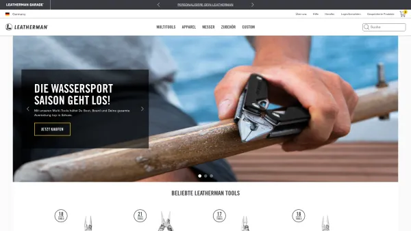 Website Screenshot: Gertraud Leatherman Tool Group Inc. - Leatherman | Multi-Tools, Scheren und Zubehör - Date: 2023-06-15 16:02:34