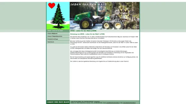 Website Screenshot: Forstunternehmen Kraßnitzer Index - ARGE Leben für den Wald - Arbeitsgemeinschaft für Erstdurchforstung, Zweitdurchforstung, Endnutzung mit Harvester und Forwarder - Date: 2023-06-15 16:02:34