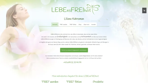 Website Screenshot: Softlasertherapie, Raucherentwöhnung, Liliana Kahraman - Med. Bioresonanz, Raucherentwöhnung - LebensFreiheit - Date: 2023-06-23 12:05:49