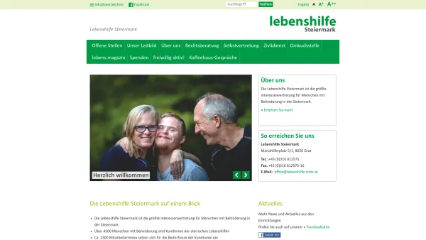 Website Screenshot: Bezirksverband Mürzzuschlag der Lebenshilfe Steiermark Vereinigung für geistig und Lebenshilfe Steiermark Startseite - Lebenshilfe Steiermark - Date: 2023-06-14 10:43:27