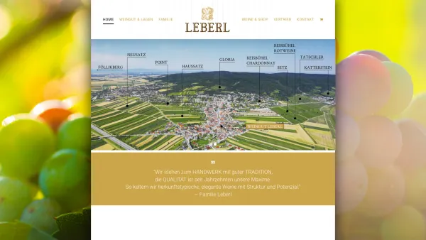 Website Screenshot: page des Weinguts Josef Leberl - Weingut Leberl - Date: 2023-06-23 12:05:52