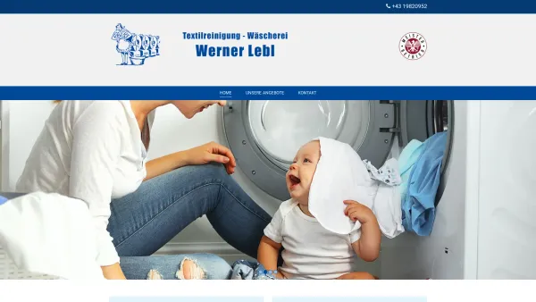 Website Screenshot: Textilreinigung Wäscherei Werner Lebl - Textilreinigung in Wien - Date: 2023-06-14 10:43:27