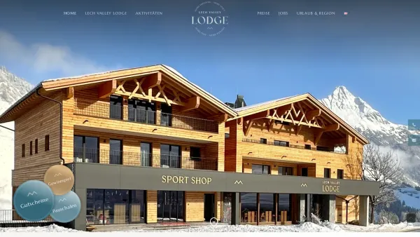 Website Screenshot: Lech Valley Lodge /
Lechtaler Hof GmbH - Lodge Österreich ▶︎ 20 TOP Luxus-Lodges ▶︎ NEU am Arlberg - Date: 2023-06-26 10:26:30
