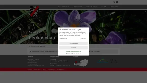Website Screenshot: Gemeindeamt Gemeinde Lechaschau Bezirk Reutte Tirol - Lechaschau - Startseite - Date: 2023-06-14 10:43:27