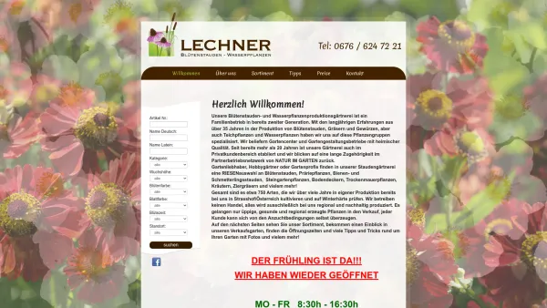 Website Screenshot: lechner-stauden - Willkommen bei Lechner Stauden - Date: 2023-06-23 12:05:52