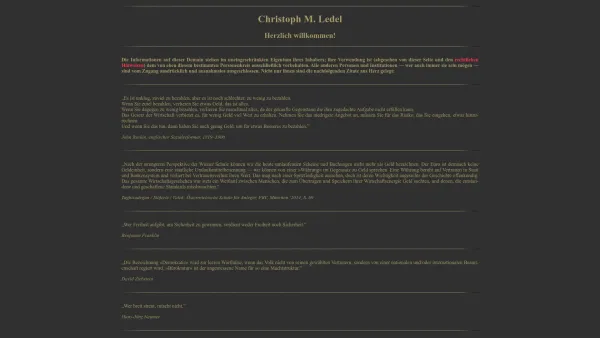 Website Screenshot: Akad.FDL Christoph M. Ledel - Willkommen auf dem KIS von Christoph M. Ledel - Date: 2023-06-14 10:43:27
