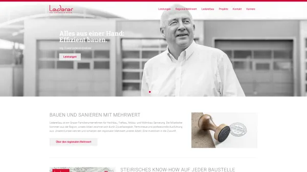Website Screenshot: FRANZ LEDERER-GRABNER BAUGESELLSCHAFT MBH - Ledererbau | Bauen und Sanieren mit Mehrwert - Date: 2023-06-14 10:43:27