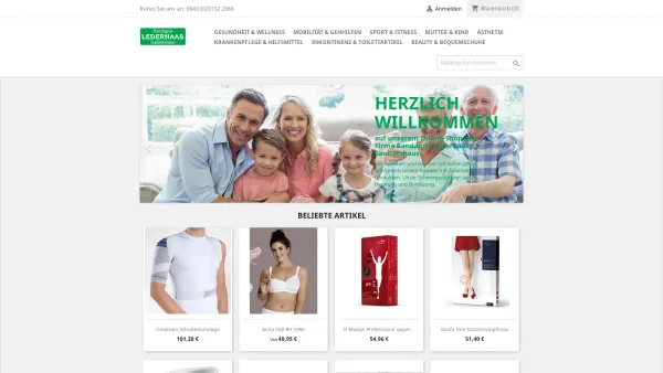 Website Screenshot: Bandagist Lederhaas Sanitätshaus - Firma Lederhaas - Date: 2023-06-14 10:43:27