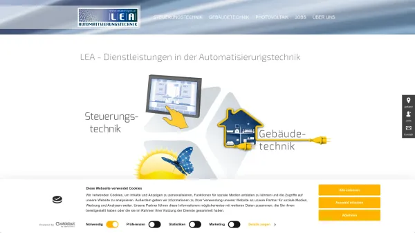 Website Screenshot: LEA Lederhilger Alois Automatisierungstechnik - Home - LEA Automatisierungstechnik - Date: 2023-06-23 12:05:52