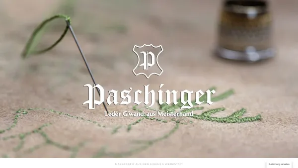 Website Screenshot: Lederbekleidung Paschinger Ledergwand aus Meisterhand - Startseite - Lederhosenmacher Paschinger Gmunden - Date: 2023-06-23 12:05:52