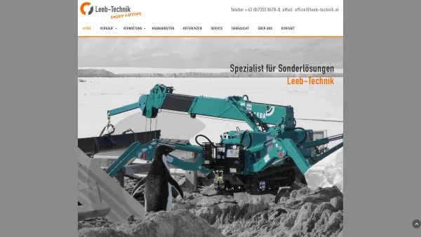 Website Screenshot: Ing. Leeb Leeb-Technik Hebe und Montagetechnik - Leeb Technik - Home - Date: 2023-06-23 12:05:52