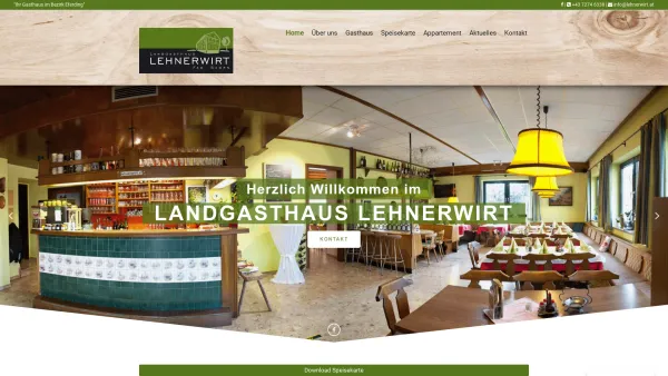 Website Screenshot: Landgasthaus Lehnerwirt - Landgasthaus Lehnerwirt Familie Sames - Date: 2023-06-14 10:43:27