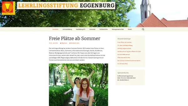 Website Screenshot: Lehrlingsstiftung Eggenburg - Lehrlingsstiftung Eggenburg | Lehre – AusbildungsFit – Beratung - Date: 2023-06-23 12:05:52