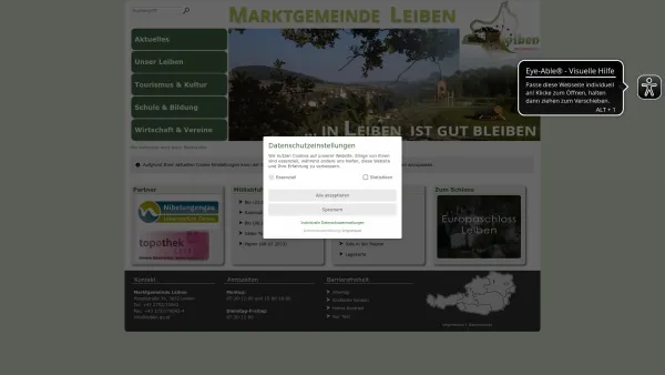 Website Screenshot: Marktgemeinde Leiben - Marktgemeinde Leiben - leiben.gv.at Barrierefrei! - Startseite - Date: 2023-06-23 12:05:52