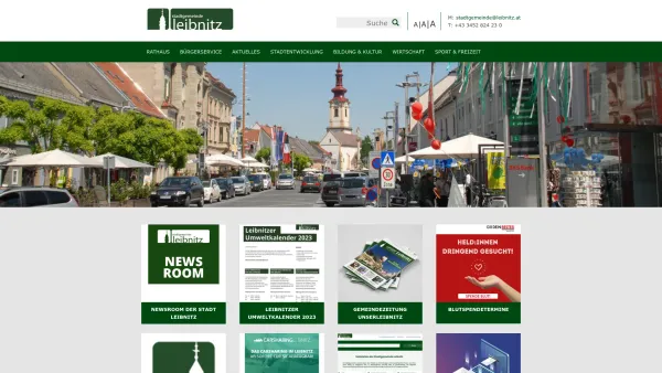Website Screenshot: Stadtgemeinde Leibnitz - Home - Stadtgemeinde Leibnitz - Date: 2023-06-14 10:37:41