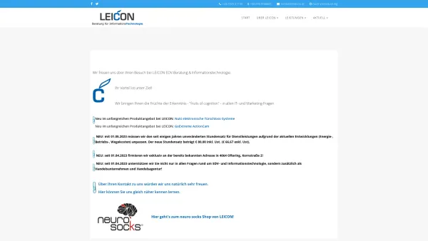 Website Screenshot: LEICON Alexander Leiss EDV-Beratung & Informationstechnologie - Herzlich willkommen bei LEICON! - Date: 2023-06-23 12:05:55