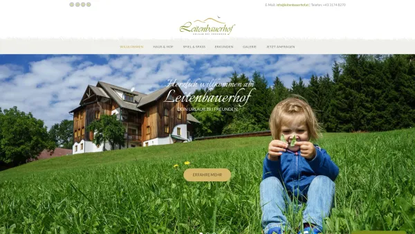Website Screenshot: Urlaub am Bauernhof beim LEITENBAUER - Leitenbauerhof – Urlaub bei Freunden - Date: 2023-06-23 12:05:55