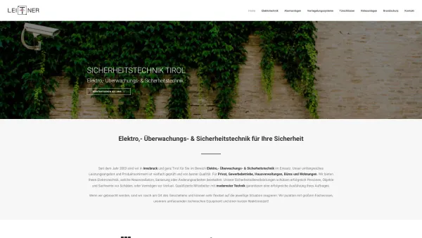 Website Screenshot: Leitner Sicherheits u LEI(T)NER GmbH - Sicherheitstechnik aus Innsbruck seit 2003 - Leitner GmbH - Date: 2023-06-23 12:05:55