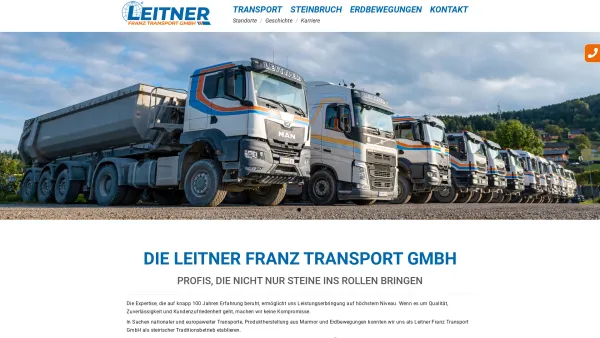 Website Screenshot: Leitner Franz Transport GmbH - Leitner Salla: Startseite - Date: 2023-06-23 12:05:55