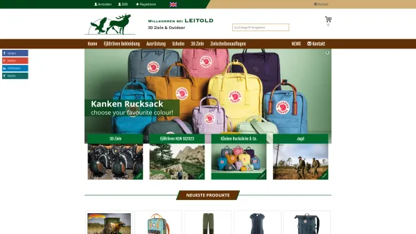 Website Screenshot: FJÄLL-RÄVEN Leitold Leidhold - 3D Ziele & Outdoor: Leitold - Date: 2023-06-23 12:05:55