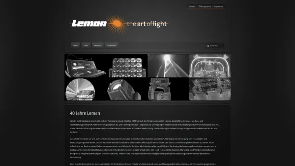 Website Screenshot: Leman the art of light - Leman - the art of light - Home - Date: 2023-06-23 12:05:55