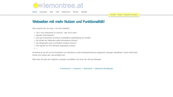 Website Screenshot: lemontree.at - Ing. Gerhard Buchecker - Webdesign und Webprogrammierung - Date: 2023-06-23 12:05:55