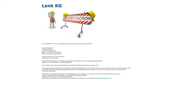 Website Screenshot: Lenk KG - Lenk KG - Hier entsteht eine neue Homepage - Date: 2023-06-23 12:05:58