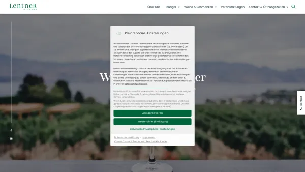 Website Screenshot: Weingut Richard Lentner - Wiener Heurigenkultur seit 3 Generationen - Weingut & Heuriger Richard Lentner - Date: 2023-06-14 10:43:30