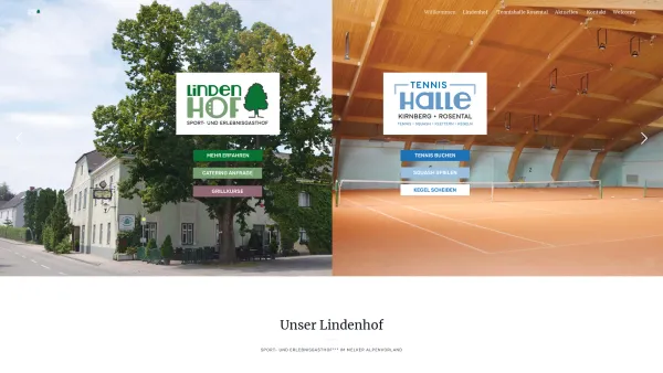Website Screenshot: Sport und Erlebnisgasthof Lindenhof Lentsch GmbH - Willkommen - Lindenhof Lentsch | Kirnberg a.d. Mank | NÖ - Date: 2023-06-15 16:02:34