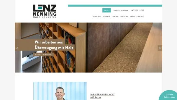 Website Screenshot: Fa. Lenz-Nenning GesmbH Dornbirn Möbelhandwerk Innenausbau und Objekteinrichtungen - Lenz Nenning Möbelhandwerk - Date: 2023-06-23 12:05:58