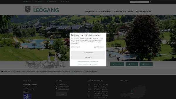 Website Screenshot: Gemeindeamt Leogang RiS-Kommunal - Gemeinde Leogang - Home - Date: 2023-06-23 12:05:58