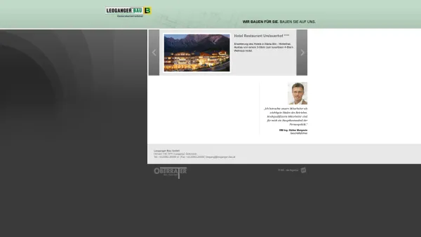 Website Screenshot: Leoganger Bau BauunternehmungsgmbH - Date: 2023-06-23 12:05:58