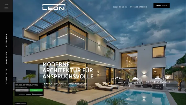 Website Screenshot: Leon-BAU GmbH - Baumeister nahe Wien – exklusives Bauen für Anspruchsvolle - Date: 2023-06-23 12:05:58