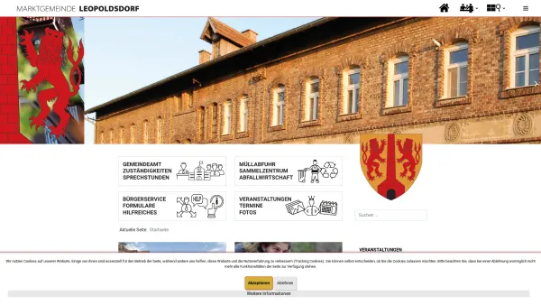 Website Screenshot: Gemeindeamt Marktgemeinde Leopoldsdorf - LEOPOLDSDORF BEI WIEN - Date: 2023-06-14 10:43:30