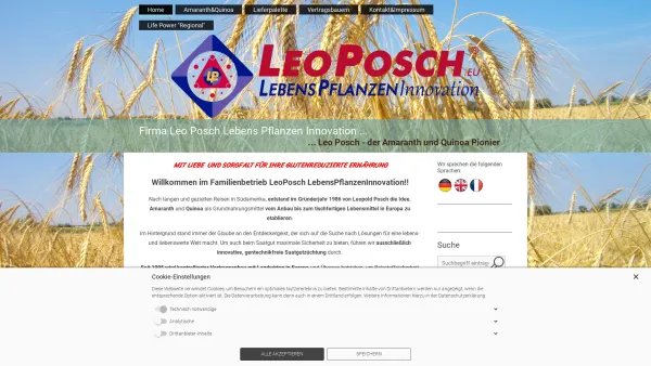 Website Screenshot: LeoPosch LebenPflanzen Innovation - Firma Leo Posch Lebens Pflanzen Innovation ...  - Home - Date: 2023-06-23 12:05:58