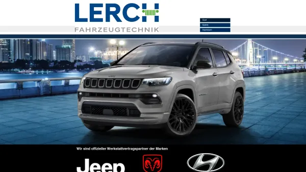 Website Screenshot: Fahrzeugtechnik Kurt Lerch Chrysler-Jeep-Hyundai - KFZ-Servicepartner | Lerch Fahrzeugtechnik GmbH & Co KG | Österreich - Date: 2023-06-15 16:02:34