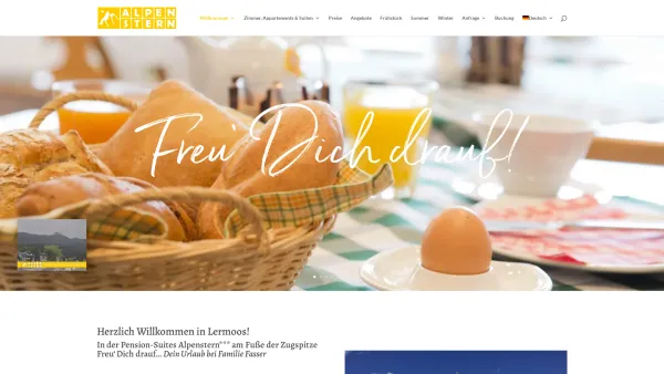 Website Screenshot: Alpenstern Ferienwohnungen, Pension, Appartzimmer - Willkommen - Alpenstern Lermoos - Date: 2023-06-23 12:05:58