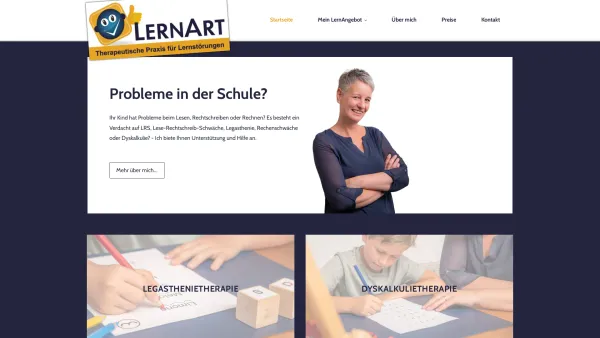 Website Screenshot: LernArt - Therapie für Legasthenie und Dyskalkulie - Ute Temel - Date: 2023-06-26 10:26:30