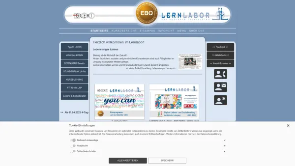 Website Screenshot: Lernlabor Karriere Kurse Weiterbildung Ausbildung Vorarlberg - Date: 2023-06-23 12:05:58