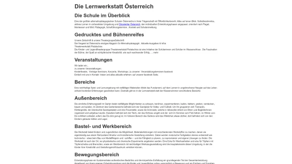 Website Screenshot: Verein mit Kindern wachsen Initiative f aktives u offenes Lernwerkstatt Wasserschloss Pottenbrunn - Lernwerkstatt im Wasserschloss Pottenbrunn Österreich - Date: 2023-06-23 12:05:58