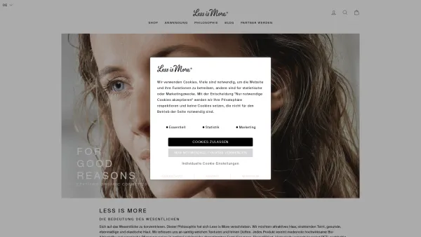 Website Screenshot: Less is More - Less is More – LIM Cosmetics GmbH - Date: 2023-06-23 12:05:58
