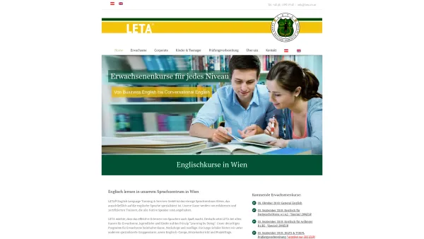 Website Screenshot: LETA Precious Zeinzinger-Tuitz - Englischkurse in Wien - Englisch Lernen | LETA - Date: 2023-06-23 12:06:01