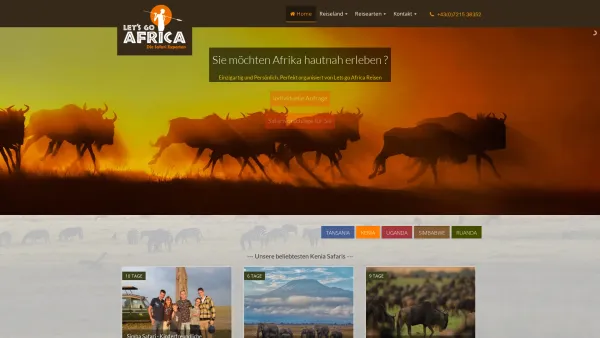 Website Screenshot: Lets Go Africa Reisen GmbH - Safari Reisen für Kenia, Tansania, Ruanda, Botswana & Uganda - Date: 2023-06-23 12:06:01