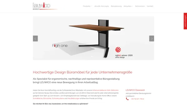 Website Screenshot: LEUWICO Austria GmbH - Hochwertige Premium Büromöbel & Design Büroeinrichtung - LEUWICO Österreich - Date: 2023-06-23 12:06:01