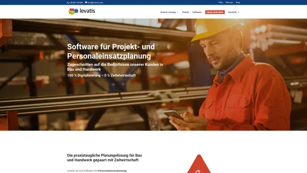 Website Screenshot: levatis Software Service GmbH - levatis - Date: 2023-06-23 12:06:01