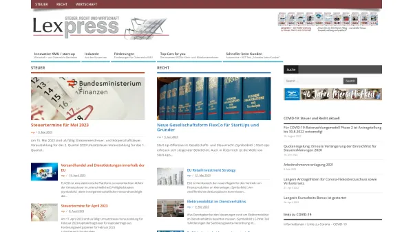 Website Screenshot: Lexpress Österreichs KMU-Zeitung für Steuer, Recht und Wirtschaft - Lexpress – Die Zeitung zu Steuer, Recht und Wirtschaft - Date: 2023-06-15 16:02:34