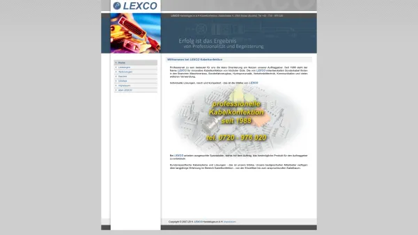 Website Screenshot: LEXCO Austria - LEXCO Kabelkonfektion Österreich - Date: 2023-06-23 12:06:01